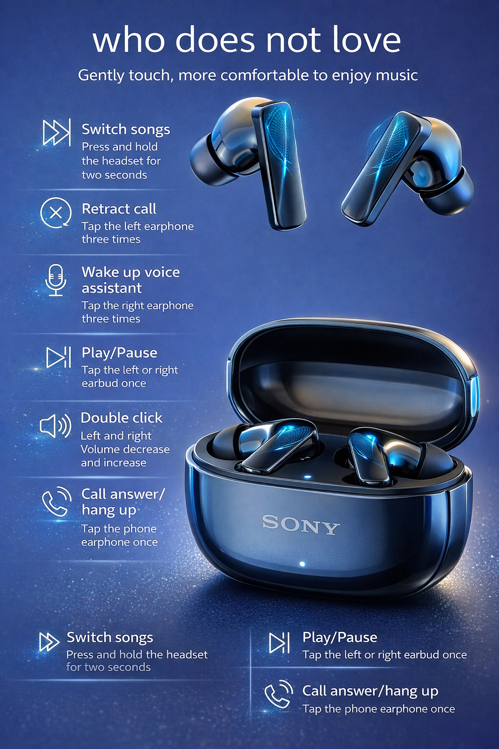 Sony Mate 50: Earbuds Deportivos con Micrófono y Reducción de Ruido