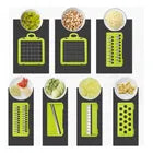 Mandolina De Cocina Cortador Rallador Picador Verduras 15pcs Color Gris Oscuro